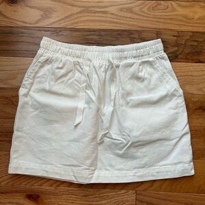 Petal & Pup White Drawstring Mini Skirt